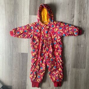 Hannah Andersson Vintage Floral Snow Suit size 90 2t - 4t
